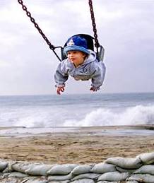 Child on swing